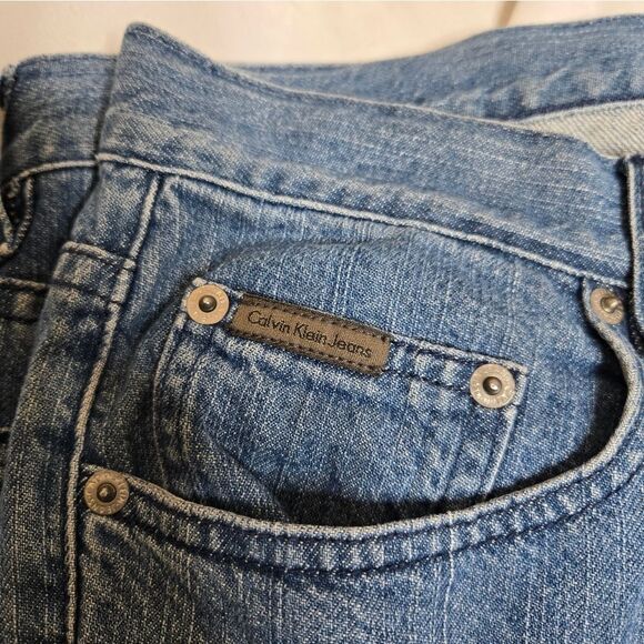 VINTAGE Y2K Calvin Klein embroidered floral bootcut‎ flare jeans 6 - Picture 4 of 11